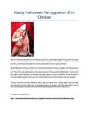 Kandy Halloween Party goes on 27th October