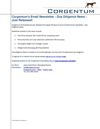 Corgentum's Email Newsletter - Due Diligence News - Just Released!