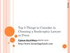 Top 5 Things to Consider in Choosing a Bankruptcy Lawyer in Provo