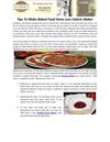 Tips To Make Baked Food Items Less Calorie Maker