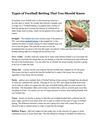 Types of Football Betting That You Should Know