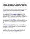 Magento open source for eCommerce Solution – Design Your Magento shopping cart with CMS
