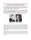 Top Level Executives Pre Employment Screening – Five Steps for Effective Employee Screening!