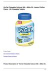 Os-Cal Chewable Calcium 500 + 600iu D3, Lemon Chiffon Flavor, 120 Chewable Tablets