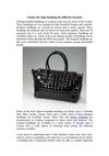 Choose the right handbag for different occasion