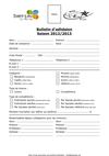 Bulletin d'adhésion