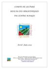 Comité de lecture avril-juin 2012