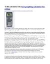 Ti 84 calculator the best graphing calculator for college