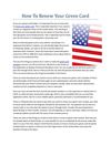 How To Renew Your Green Card