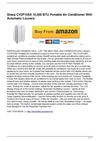 Sharp CV2P10SX 10,500 BTU Portable Air Conditioner With Automatic Louvers
