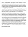 Buying The Appropriate Organization Human Resources Software