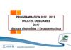 programmation 2012-2013 TdD - Quai