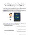 Hire iPad App Developer from a Reputed Mobile Application Development Company- Milecore InfoTech