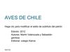SEBASTIAN GAMBOA Y MARTIN VALENZUELA 1ER TRABAJO AVES DE CHILE CURICO CHILE SEPTIMA REGION DEL MAULE CHILE 