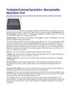 Verbatim External hard drive- Best portable hard drive deal