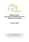 Rapport annuel sur le Prix et la Qualité du Service public de l’eau potable 2010