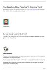 Your Questions About Forex How To Determine Trend