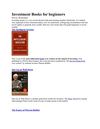 Investment Books for beginners