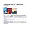Management Books for Free Download
