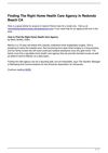 Finding The Right Home Health Care Agency In Redondo Beach CA