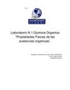 Informe sobre las propiedades físicas de sustancias organicas