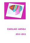 ESKOLAKO AGENDA 2012-13