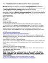 Five Free Websites From Microsoft For Home Companies_