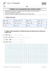 Evaluation maths : addition, soustraction mardi 16 octobre