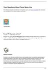 Your Questions About Forex News Live