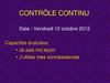Controle continu 12 oct