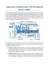 Importance of Hiring Expert Web Development Services Online