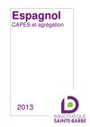 Espagnol CAPES-Agrégation 2013