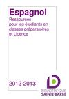 Espagnol Classes prépas et licence 2012-2013