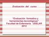 Evaluación formativa y herramientas tecnológicas