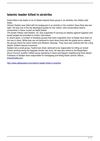 Islamic leader killed in airstrike