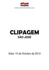 Clipagem São José 15/10/2012