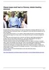 Obama keeps small lead on Romney, debate bleeding stemmed