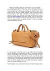 Designer handbags bring in a chic look to your personality
