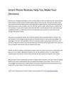 Smart Phone Reviews Help You Make Your Decisions