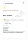 NEWS LETTER DU 23 OCTOBRE 2012 SEMAINE 43