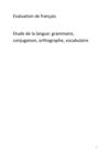 Evaluation de français