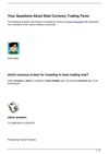 Your Questions About Best Currency Trading Forex