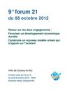 Compte rendu du Forum 21 n°9