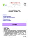 Nouveautés Adultes Novembre-Décembre 2012