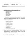 Parents'infos n° 3 - 2012