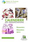Calendrier des manifestations novembre et décembre 2012