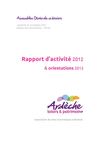 Rapport d'activité 2012 et orientations 2013