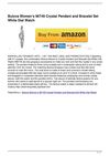 Bulova Women’s 96T49 Crystal Pendant and Bracelet Set White Dial Watch