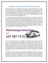 Top Class Limousine Service in Mississauga