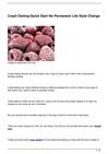 Crash Dieting-Quick Start No Permanent Life Style Change